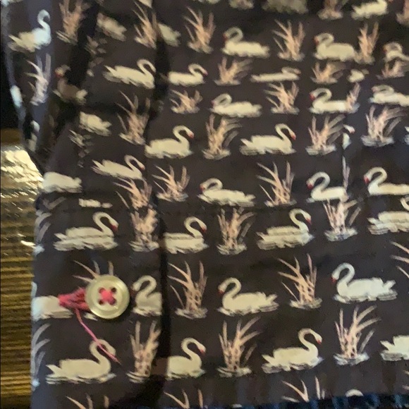 Talbots button down l/s swan pattern collar sz 10P - Picture 7 of 7